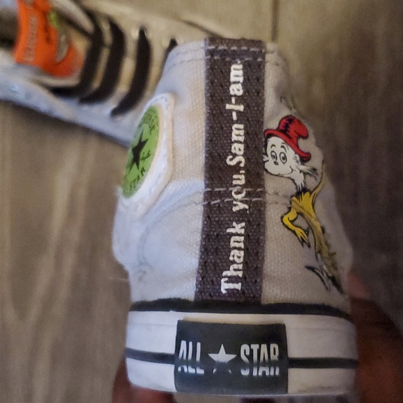 Converse X Dr.Seuss Toddler Kids Chuck Taylor - Green Eggs and Ham! Shoes 7 - Picture 8 of 16